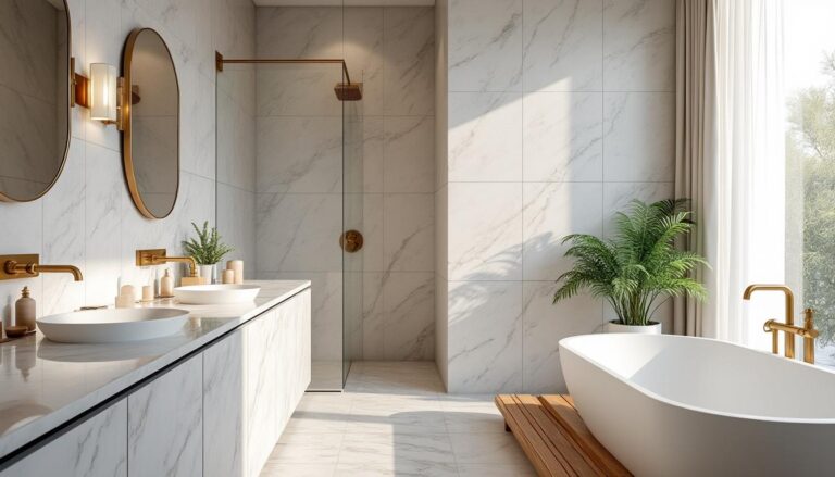 découvrez la salle de bain de la villa benkemoun, un espace au design unique alliant élégance, modernité et confort pour une expérience de détente exceptionnelle.